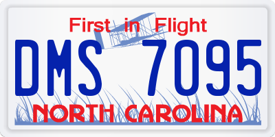 NC license plate DMS7095