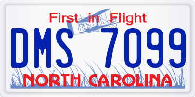 NC license plate DMS7099