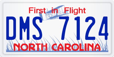 NC license plate DMS7124