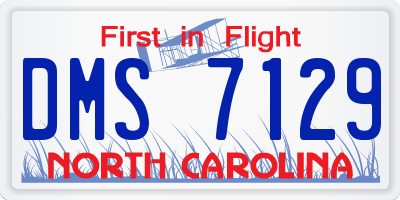 NC license plate DMS7129
