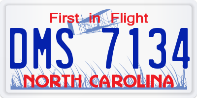 NC license plate DMS7134