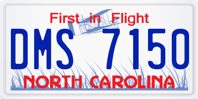 NC license plate DMS7150