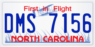 NC license plate DMS7156