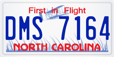 NC license plate DMS7164
