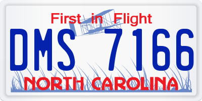 NC license plate DMS7166