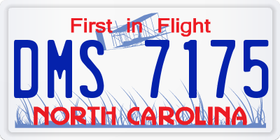 NC license plate DMS7175