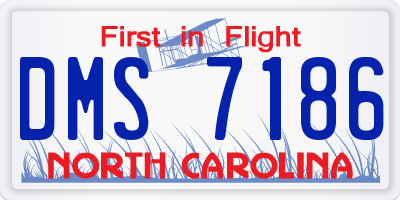 NC license plate DMS7186