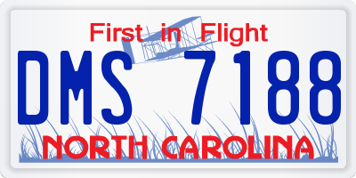 NC license plate DMS7188