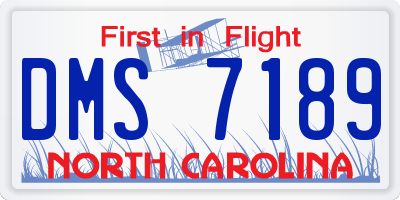 NC license plate DMS7189