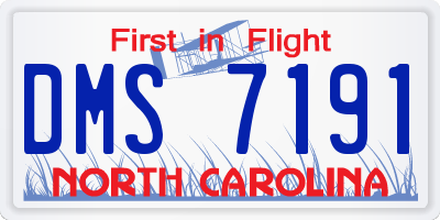 NC license plate DMS7191
