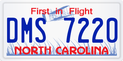 NC license plate DMS7220