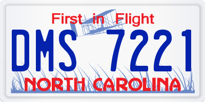 NC license plate DMS7221