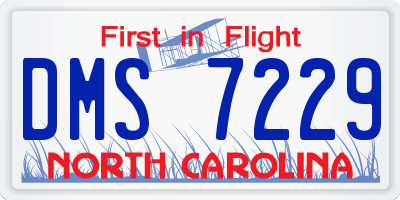 NC license plate DMS7229