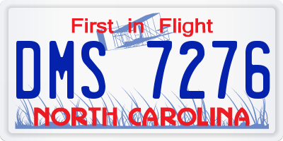 NC license plate DMS7276