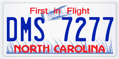 NC license plate DMS7277