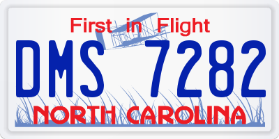 NC license plate DMS7282