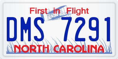 NC license plate DMS7291