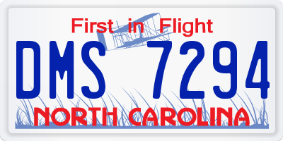 NC license plate DMS7294