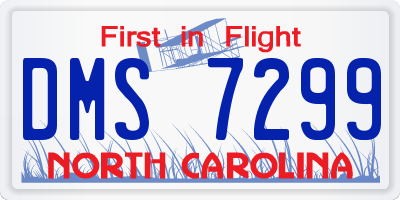NC license plate DMS7299