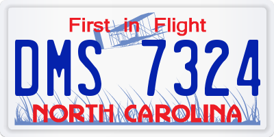 NC license plate DMS7324