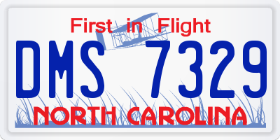 NC license plate DMS7329