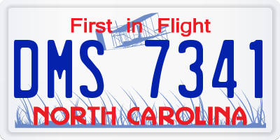 NC license plate DMS7341