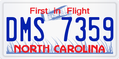 NC license plate DMS7359