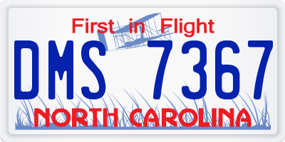 NC license plate DMS7367