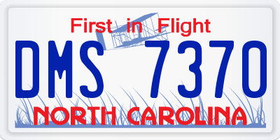 NC license plate DMS7370