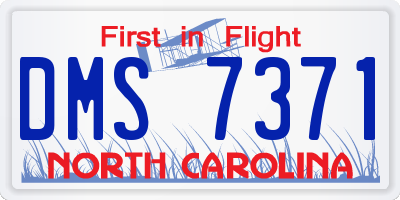 NC license plate DMS7371