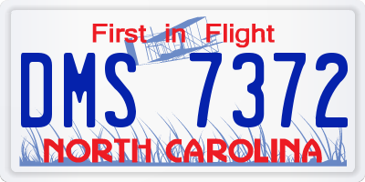 NC license plate DMS7372