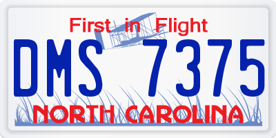 NC license plate DMS7375