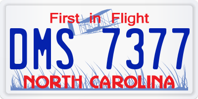NC license plate DMS7377