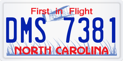 NC license plate DMS7381