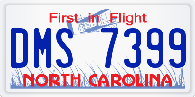 NC license plate DMS7399