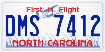 NC license plate DMS7412