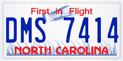 NC license plate DMS7414