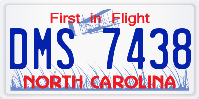 NC license plate DMS7438