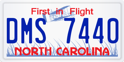 NC license plate DMS7440