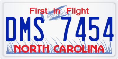 NC license plate DMS7454