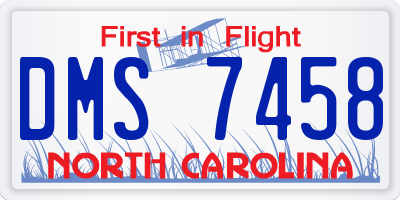 NC license plate DMS7458