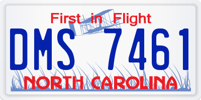 NC license plate DMS7461