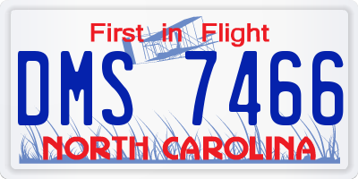 NC license plate DMS7466