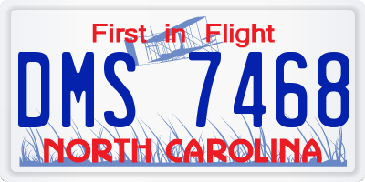 NC license plate DMS7468
