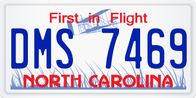 NC license plate DMS7469