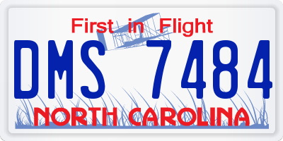 NC license plate DMS7484