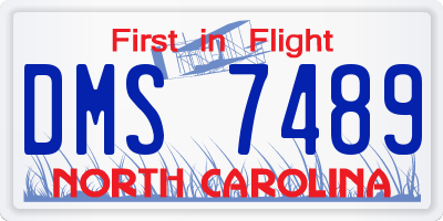 NC license plate DMS7489