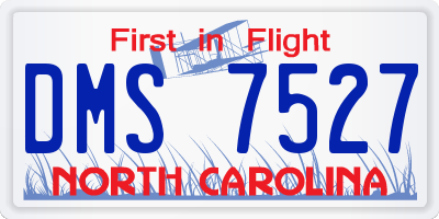 NC license plate DMS7527