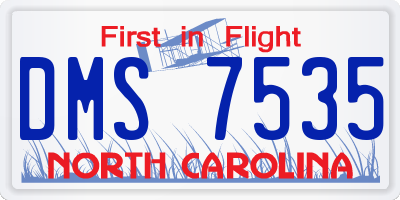 NC license plate DMS7535