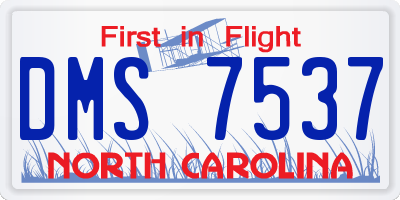 NC license plate DMS7537